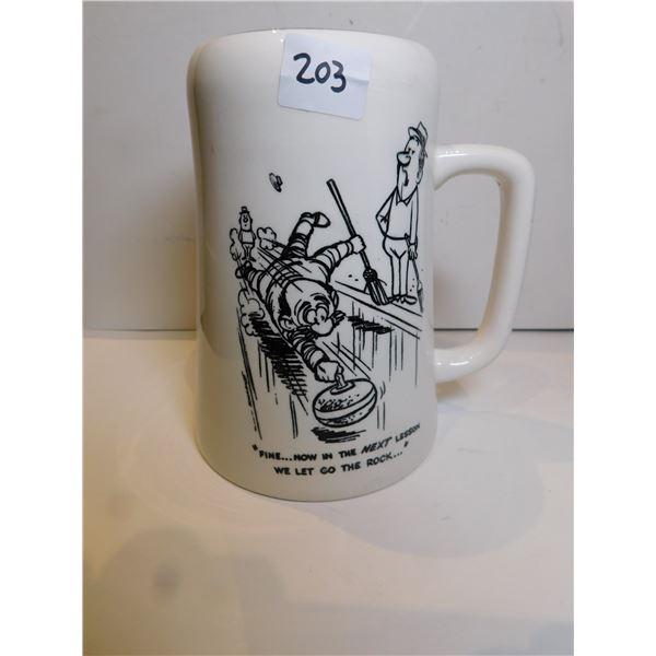 VINTAGE CURLING CAPERS STEIN