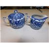 Image 3 : NORITAKE CREAM AND SUGAR, BLUE AND WHITE