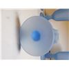 Image 4 : 4 VINTAGE BLUE FROSTED PARFAIT CUPS