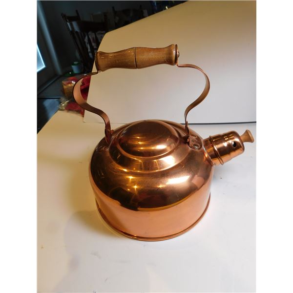 SOLID COPPER, MADE IN PORTUGAL, KETTLE WITH WHISTLE