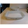 Image 2 : 2 DYNAWRE PYR-O-REY MILK GLASS CASSEROLE DISHES