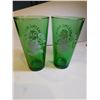 Image 2 : 2 ROLLING ROCK GREEN BEER GLASSES