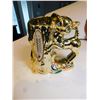Image 2 : VINTAGE SHINY GOLD DEER BY STUMP PENCIL HOLDER