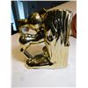 Image 3 : VINTAGE SHINY GOLD DEER BY STUMP PENCIL HOLDER