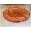 Image 2 : IMPERIAL GLASS NUCUT RELISH DISH, PINK DEPRESSION GLASS SAWTOOTH PATTERN