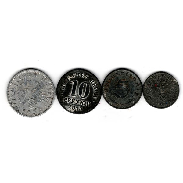 GERMAN WORLD WARS 1 AND 2 PFENNIGS
