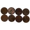 Image 1 : 8 WORN VINTAGE BRITISH PENNIES, VICTORIA, AND EDWARD