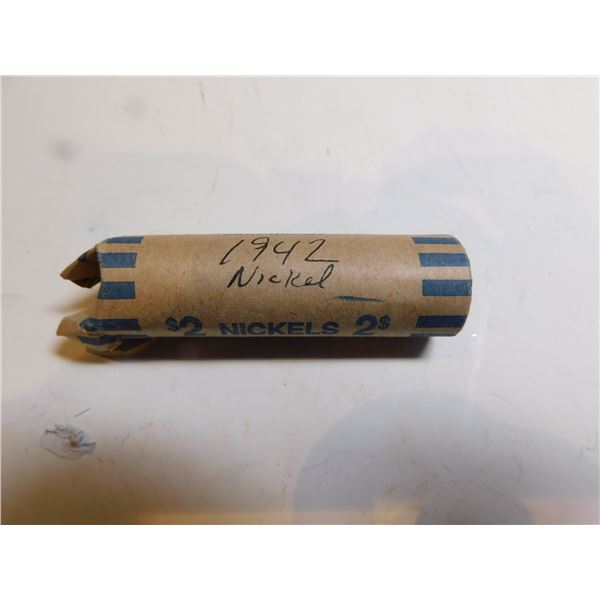 1942 ROLL OF NICKELS