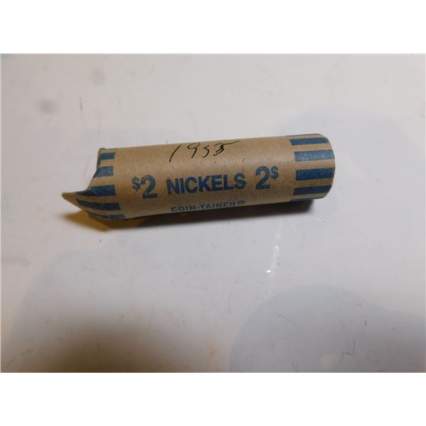 1955 ROLL OF NICKELS