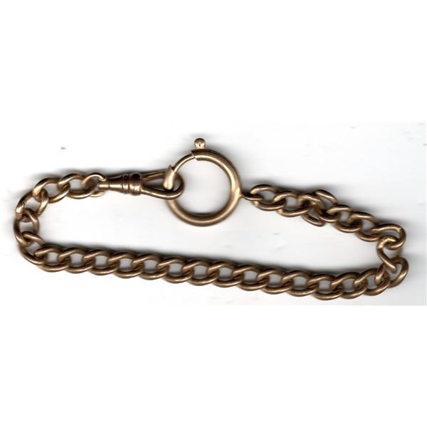 GOLDTONE WATCH FOB CHAIN