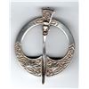 Image 1 : ANTIQUE STERLING SILVER PENANNULAR CELTIC KILT PIN ASSAYED AND HALLMARKED