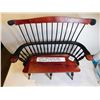 Image 2 : WINDSOR VINTAGE WOODEN DOLL BENCH 12” TALL 11 ¾ “WIDE