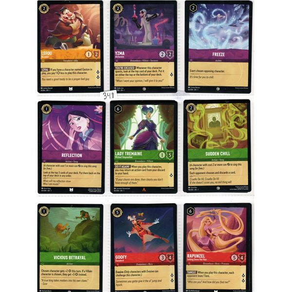 17 LORCANA DISNEY CARDS, THE FIRST CHAPTER