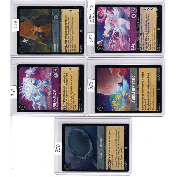 LORCANA THE FIRST CHAPTER, ELSA AND FOUR OTHERS, NO FOIL