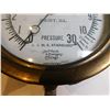 Image 3 : 7 ¼ “BRASS HEGGIE SIMPLEX BOILER COMPANY PRESSURE GAUGE