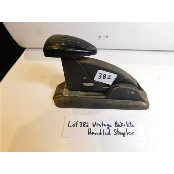 VINTAGE BAKELITE HANDLED STAPLER, WORKS
