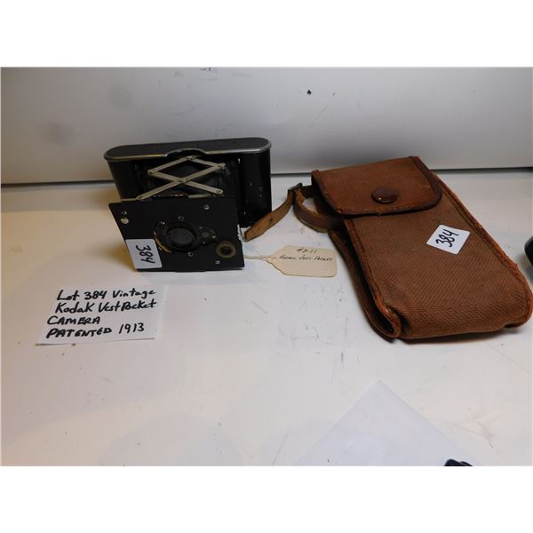 PATENTED 1913 KODAK VEST POCKET CAMERA, WITH CASE