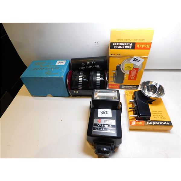 VINTAGE CAMERA LENSES AND FLASHES