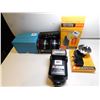 Image 1 : VINTAGE CAMERA LENSES AND FLASHES