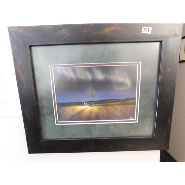AL WEITZEL FRAMED PRINT, HARVEST SCENE