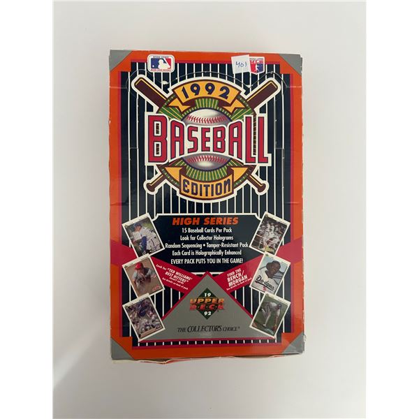 1992 Upper Deck Baseball cards