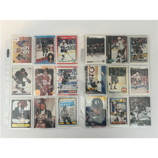 Wayne Gretzky - 2 Sheets (18 Hockey Cards)