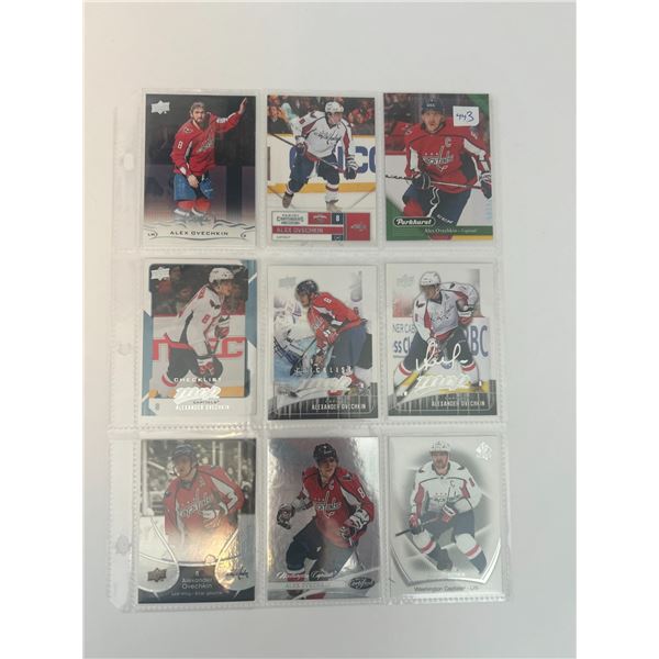 Alexander Ovechkin - 1 Sheet (9 Hockey Cards)
