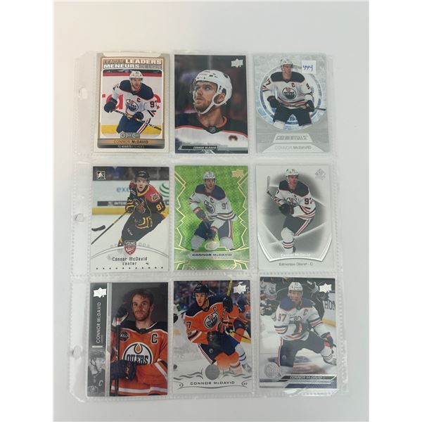 Connor McDavid - 1 Sheet (9 Hockey Cards)
