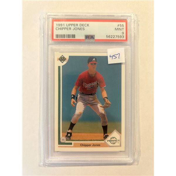 1991 - Chipper Jones - Rookie Card - PSA 9 - Mint