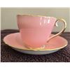 Image 1 : Adderly cotton candy pink teacup and saucer with gold handle and trim. No chips or cracks