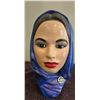 Image 1 : Vintage Middle Eastern region woman chalkware head bust. 8 1/2" tall. Dated '78, signed but I'm unab