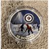 Image 2 : 2017 Canada $10 fine silver coin.  RCM.  Passion to Play series - Winnipeg Jets.  COA included