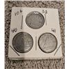 Image 1 : Lot of 3 Canada silver 10 cent coins. 1938, 1940 and 1941.
