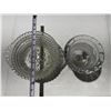 Image 2 : EAPG Diamond Point and Bubble Glass Serving Bowl.
