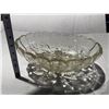 Image 1 : Vintage Indiana Glass Clear Oval Footed Harvest Grape Fruit Bowl.