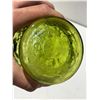 Image 3 : Vintage Avacado Green Crinkle Glass Vase.