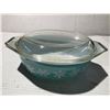 Image 1 : Pyrex Turquoise Snowflake Quart Oval.