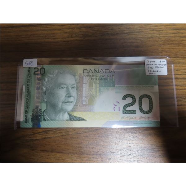 2004 $20. Jenkin-Dodge signatures. EYG Prefix. BC-46a-i. Uncirculated.