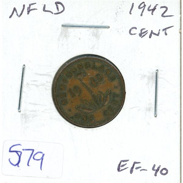 Newfoundland. 1942 Cent. EF-40.