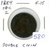 Image 1 : 1884 Canadian Victorian Large Cent with Obverse 2 (Double Chin). F-15.