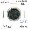 Image 1 : 2023 King Charles III 5 Cents. The first nickel issued for the new king. MS-65 Gem from an original 