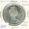 Image 1 : 1966 Canadian Large Beads Silver Dollar. BU with Cameo.