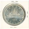 Image 2 : 1966 Canadian Large Beads Silver Dollar. BU with Cameo.