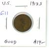 Image 1 : U.S. 1913S Lincoln Cent. San Francisco Mint. Good.
