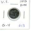 Image 1 : U.S. 1893 Dime. Good.