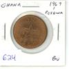 Image 1 : Ghana. 1967 1 Pesewa. First coinage. BU Red.