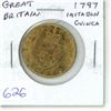 Image 1 : Great Britain. 1797 Imitation gold Guinea. There is no gold in this coin nor is it authentic.