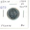 Image 1 : Spain. 1966 50 Centavos. Dictator Francisco Franco. BU.