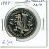 Image 1 : 1984 Drumheller Alberta Trade Dollar. Dinosaur Dollar. BU.
