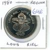Image 1 : 1980 Regina Trade Dollar. Depicts Louis Riel, Metis leader hanged in Regina. BU.